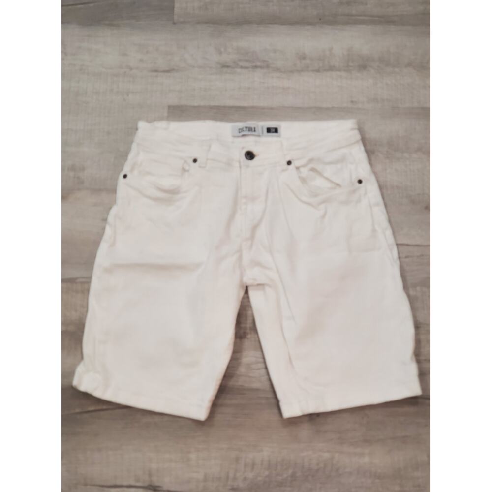 Cultura Denim Jean Shorts White Mens.a25